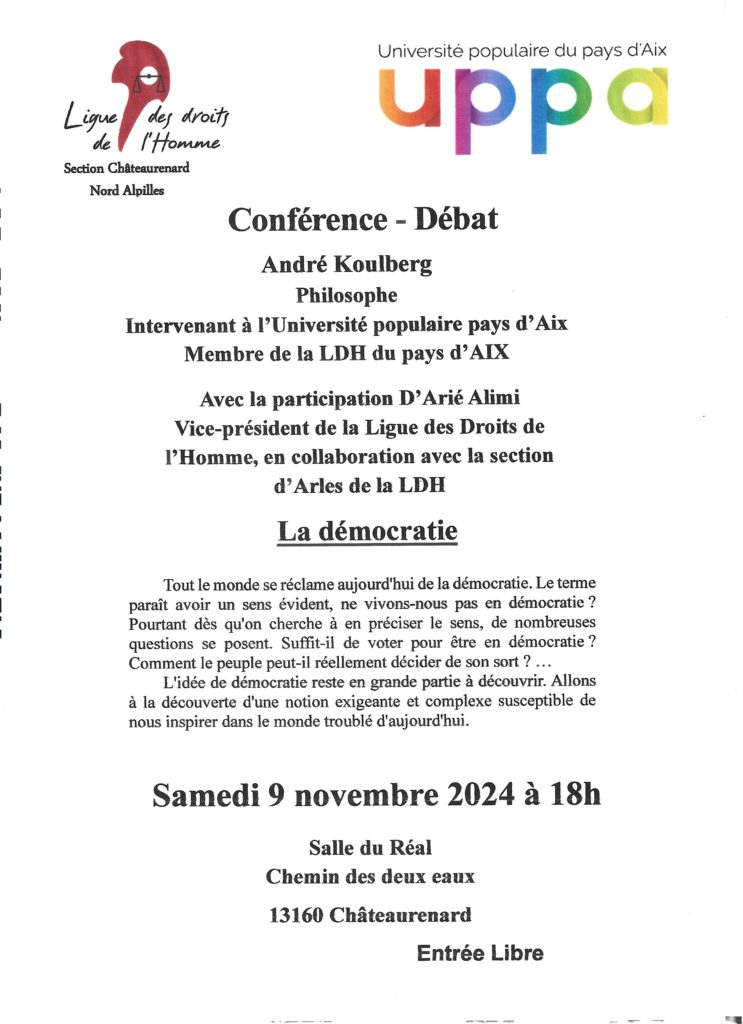 Affiche d'annonce de la soirée